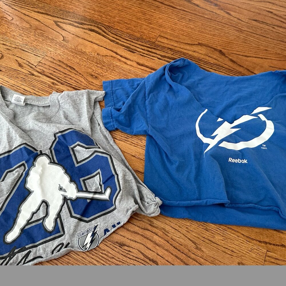 2 Piece Women's Tampa Bay Lightning Cropped TShirts